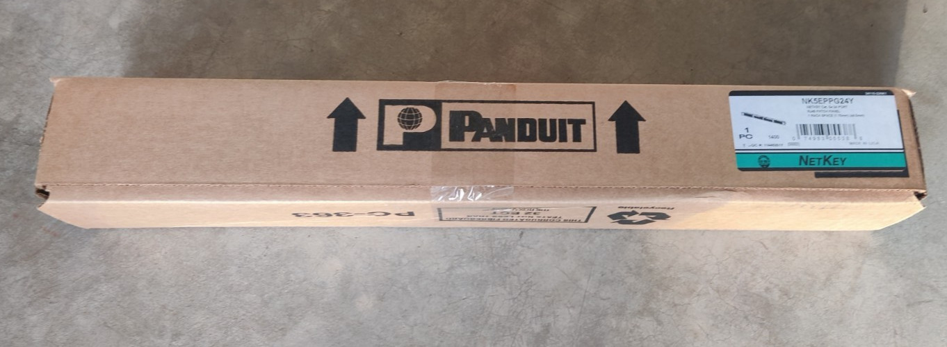 PANDUIT NK5EPPG24Y Cat 5e Punchdown Patch Panel 24 Port (New)