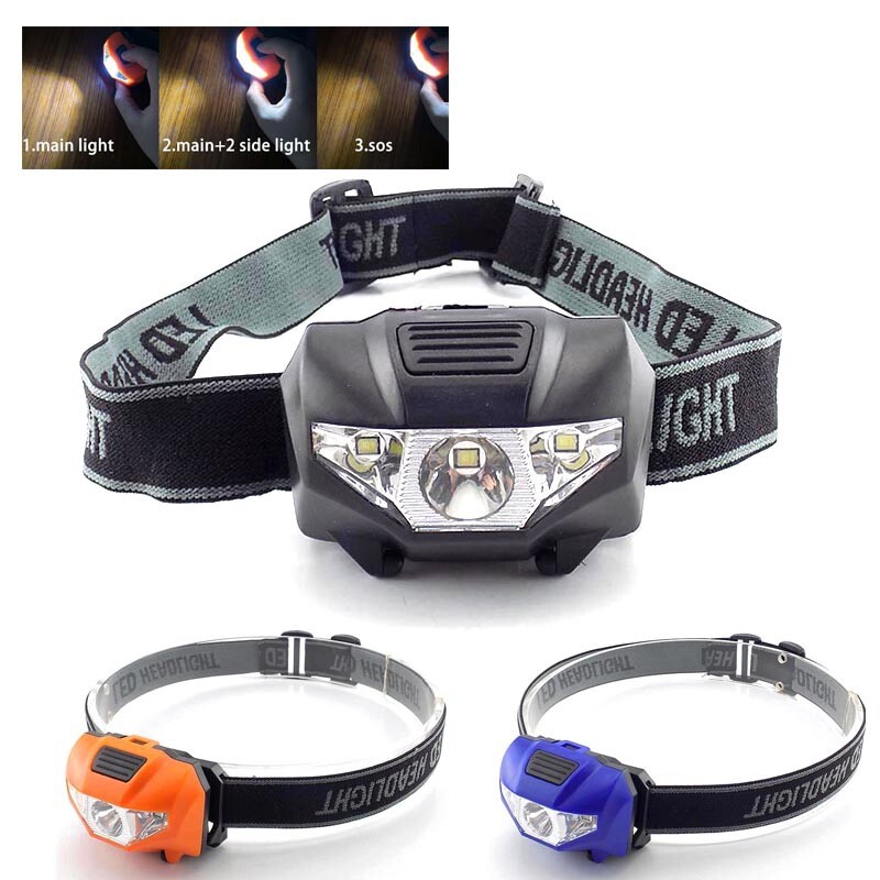 High power Headlamp small led head light torch lamp AAA battery for camping