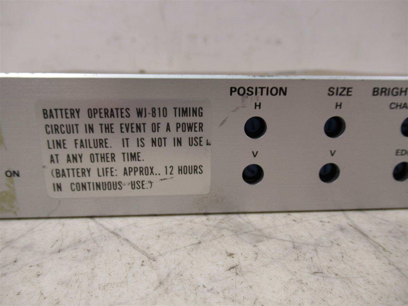 Panasonic Time-Date Generator WJ-810 Vintage Rack Mount Production Deck