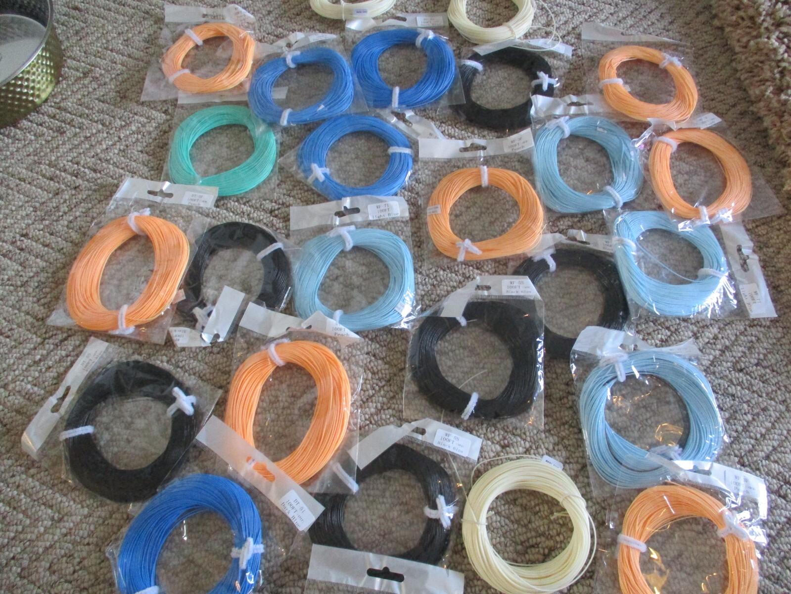 25 x trout fly lines a mix of weights and sizes brand new picked at random