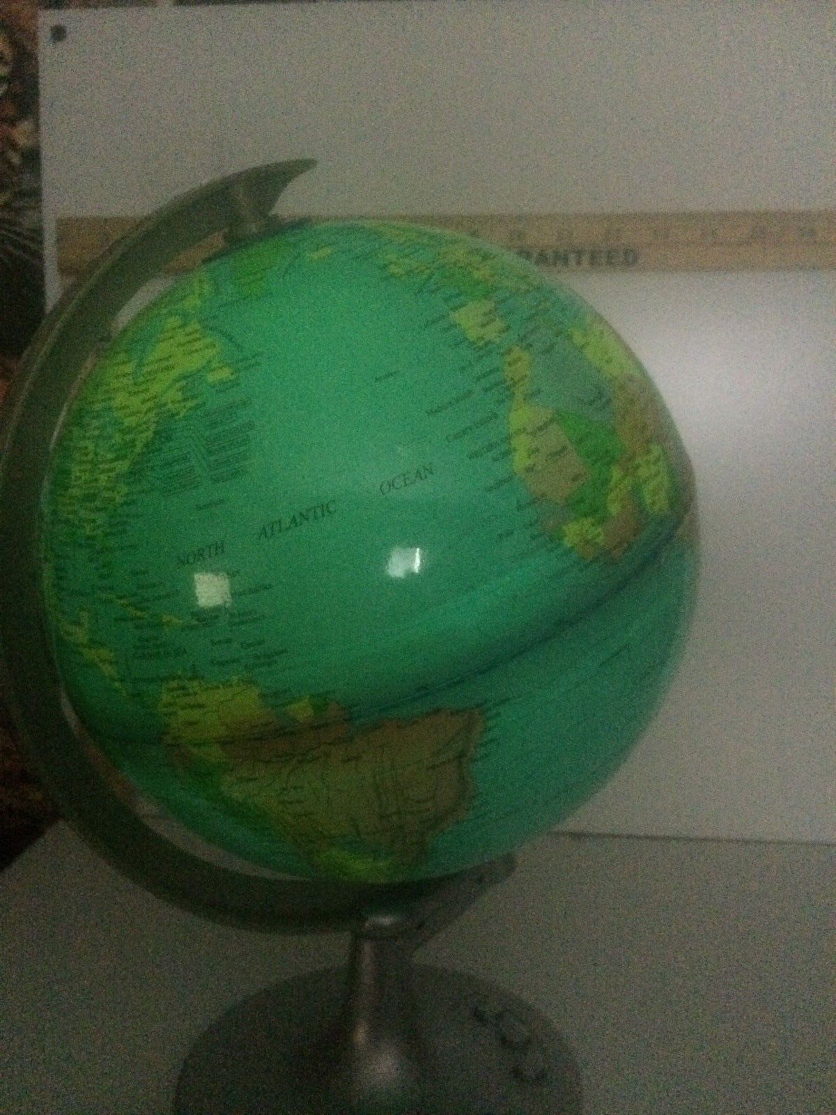 8" WORLD GLOBE Illuminated On Stand LIGHT-UP MULTICOLOR