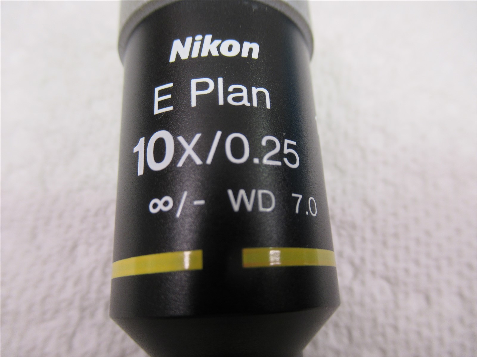 Nikon E Plan 10x / 0.25 Microscope Objective Lens ∞/- WD 7.0 CFI60 Eclipse