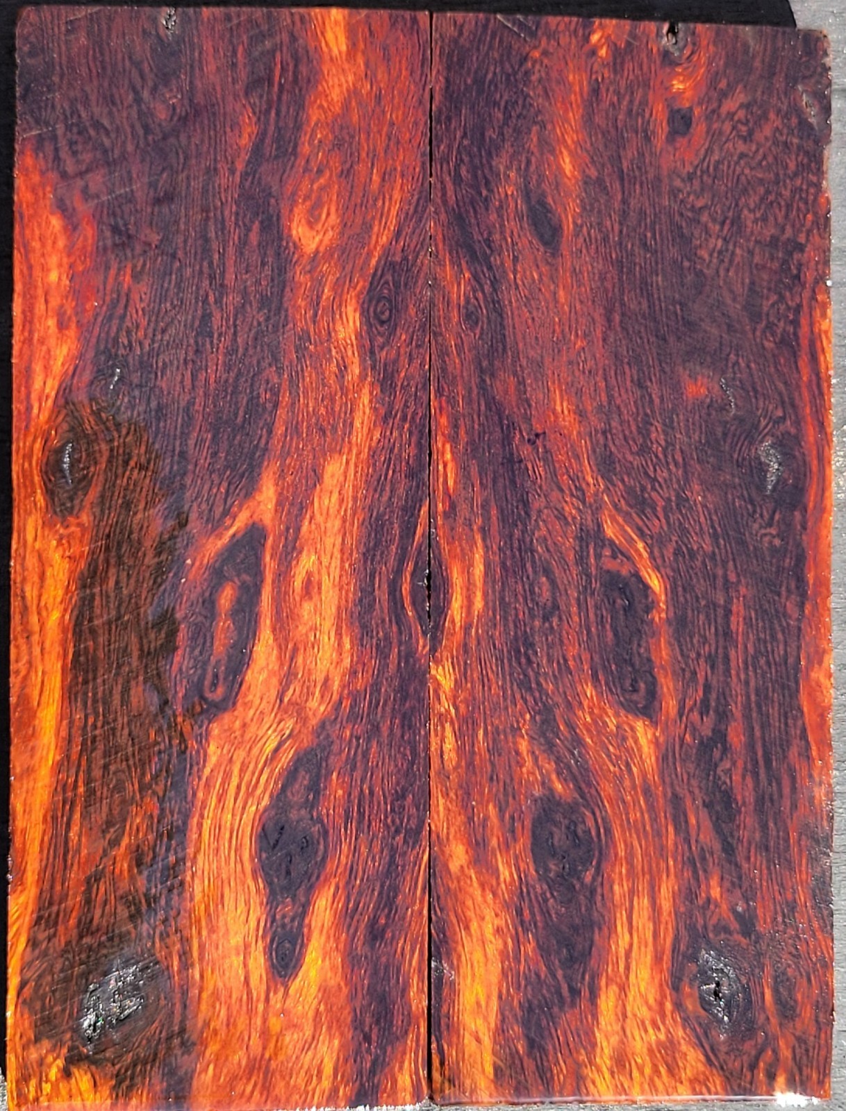 DESERT IRONWOOD FIGURED Knife Scales Blanks ~ 5”x 1.87” x .39" each #X80
