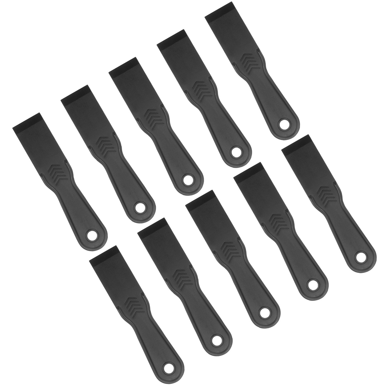 Putty Scraper 1.5 inch Width 6mm Thin Plastic Putty Knife Black, 10pcs
