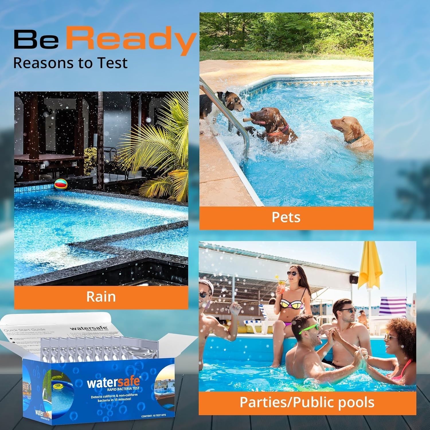 Rapid Bacteria Kit for Pools and Spas - Detects E. coli & Salmonella in 15 Min