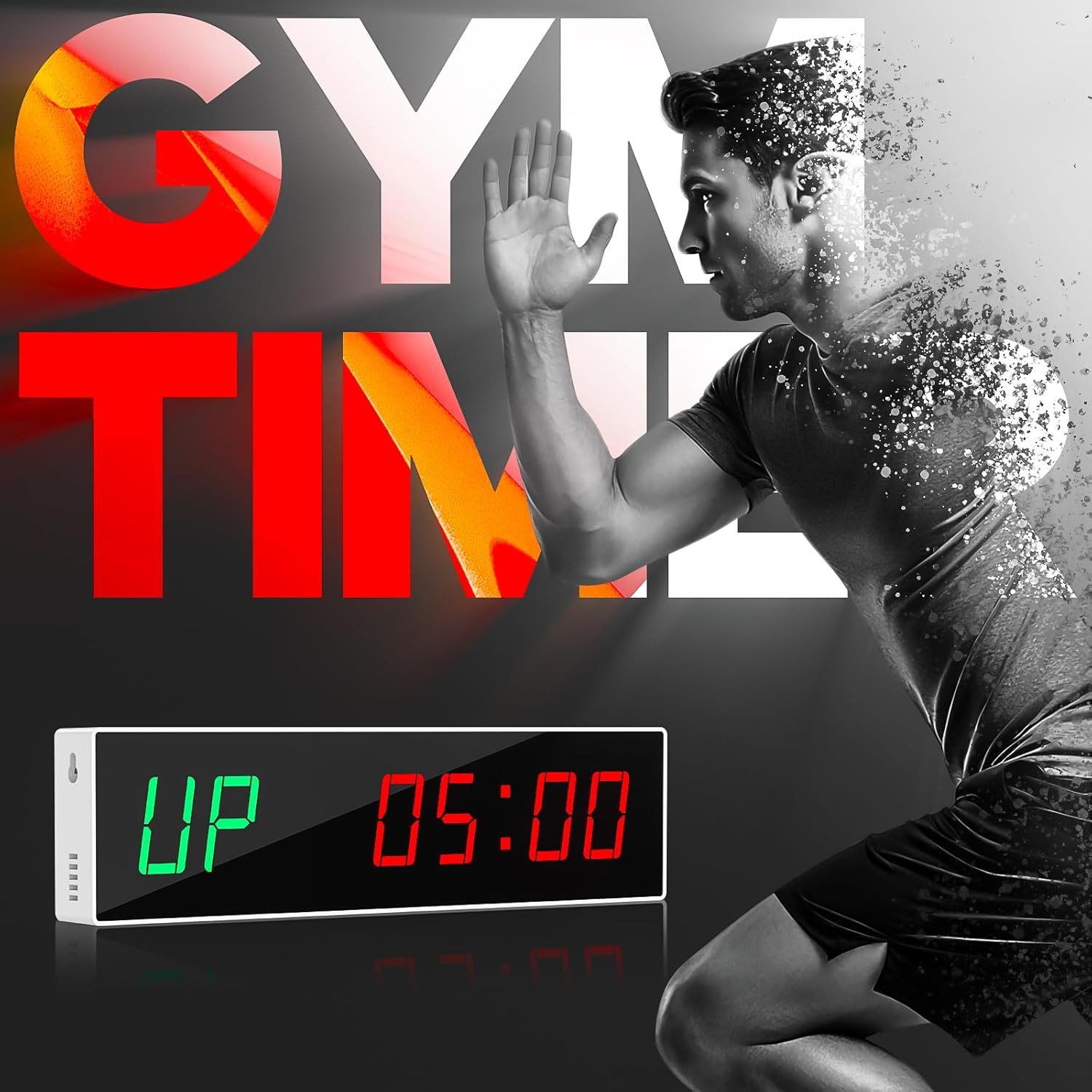 Dienmern Large Digital Gym Timer – Remote Control Gym Clock Wall with 9 Custom M