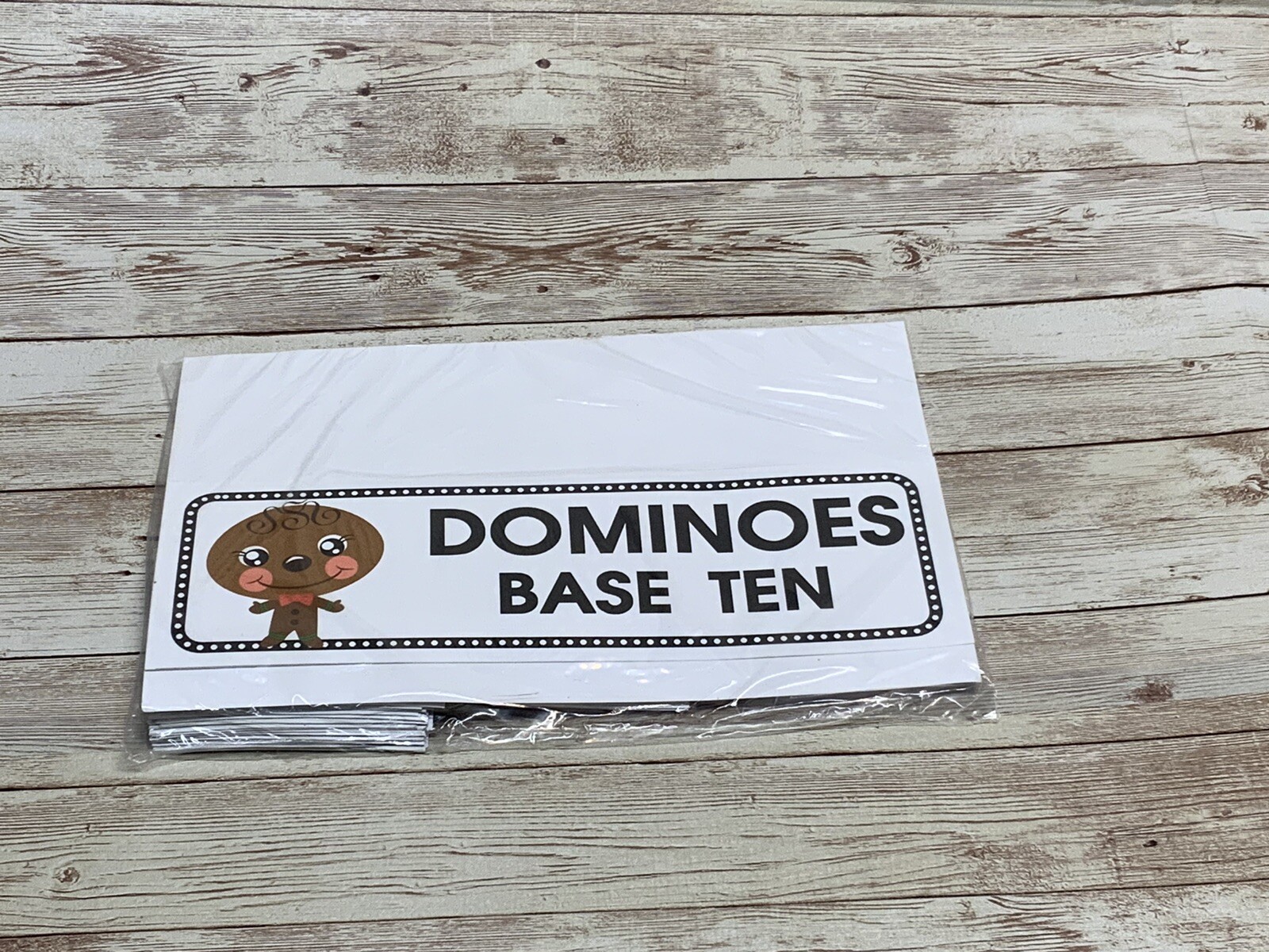 Gingerbread Boy - Themed Learning Centers - Dominoes Base Ten Laminated