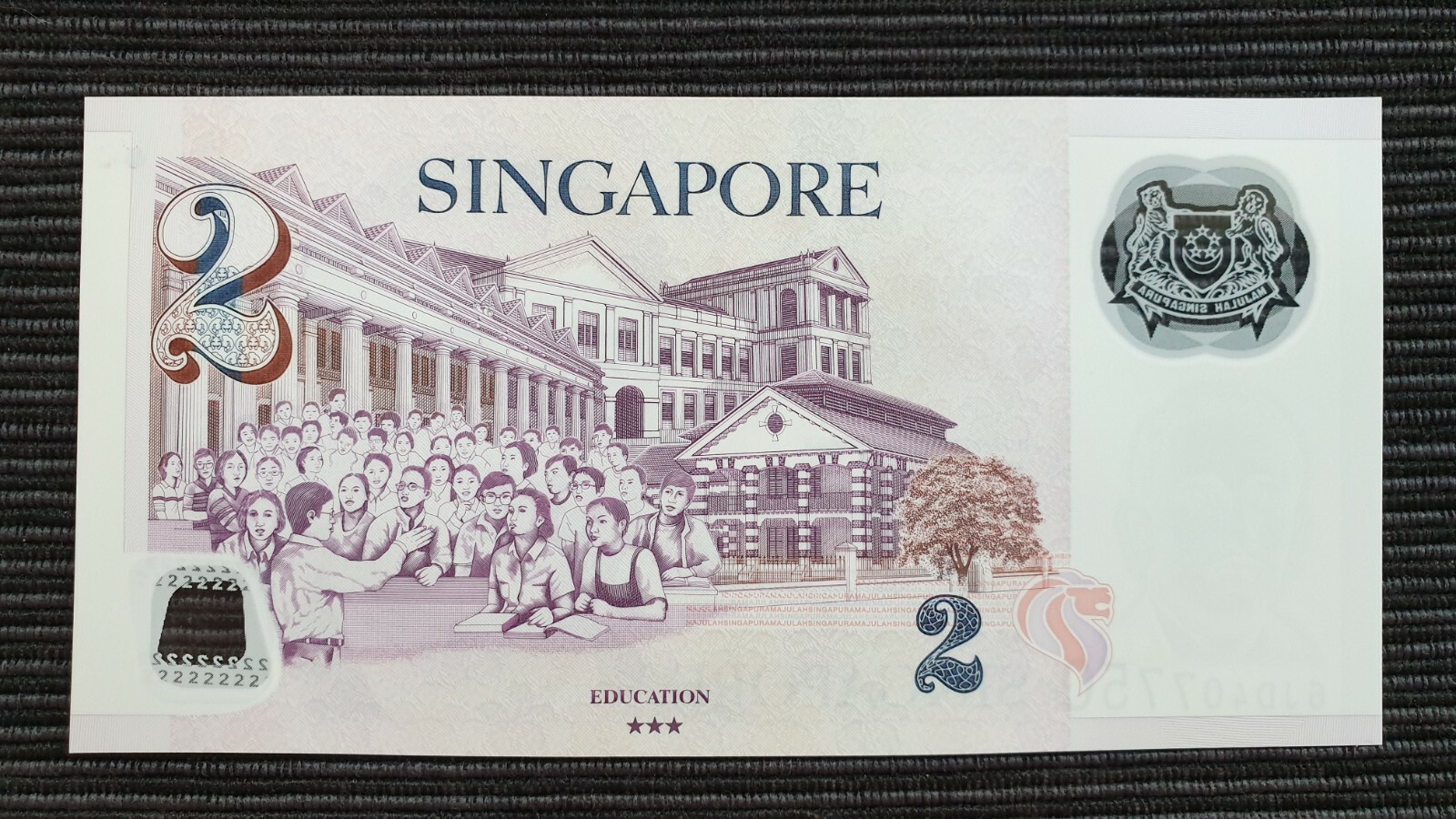 SINGAPORE $2 Dollars ND 2019 P46 3 Solid Stars x 2 Consecutive UNC Banknotes