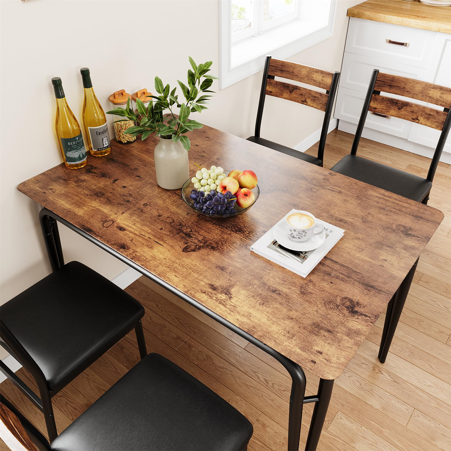 🔥Dining Table Set for 4 Kitchen Table and Chairs 5 Piece Kitchen Dining Room