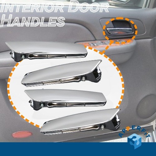 (4PCS Interior Door Handle Lever Compatible with 2007-2014 Silverado Size: L4