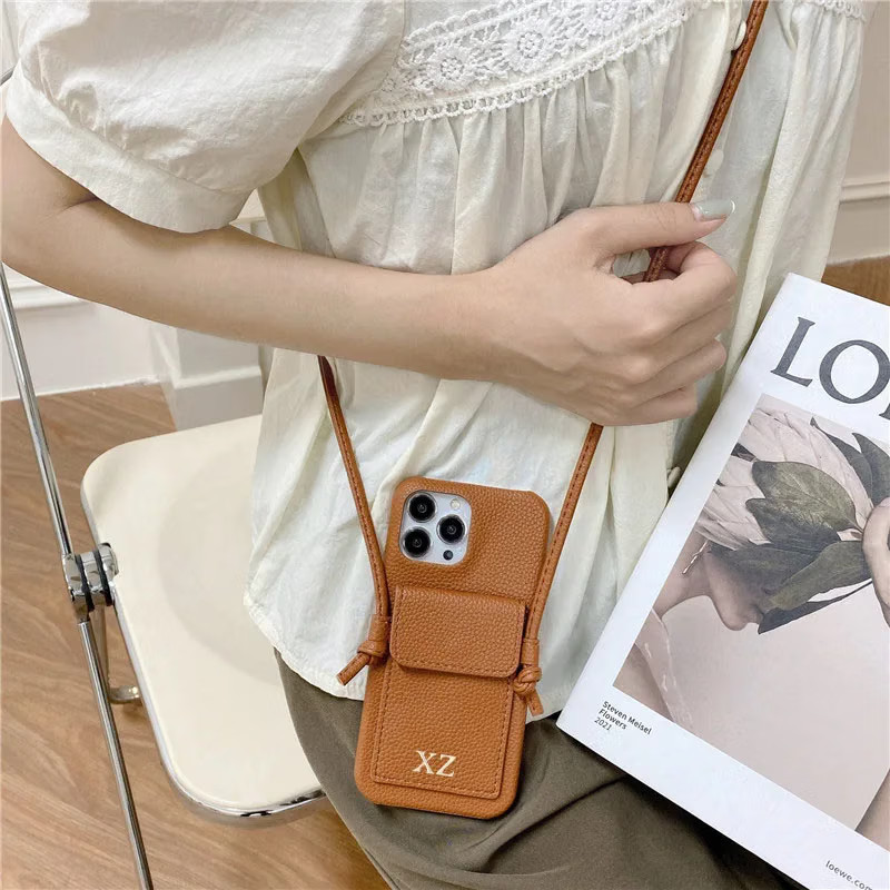 Color: black, Material: PC - Personalized Gold Silver Letters Leather PU Card Ho
