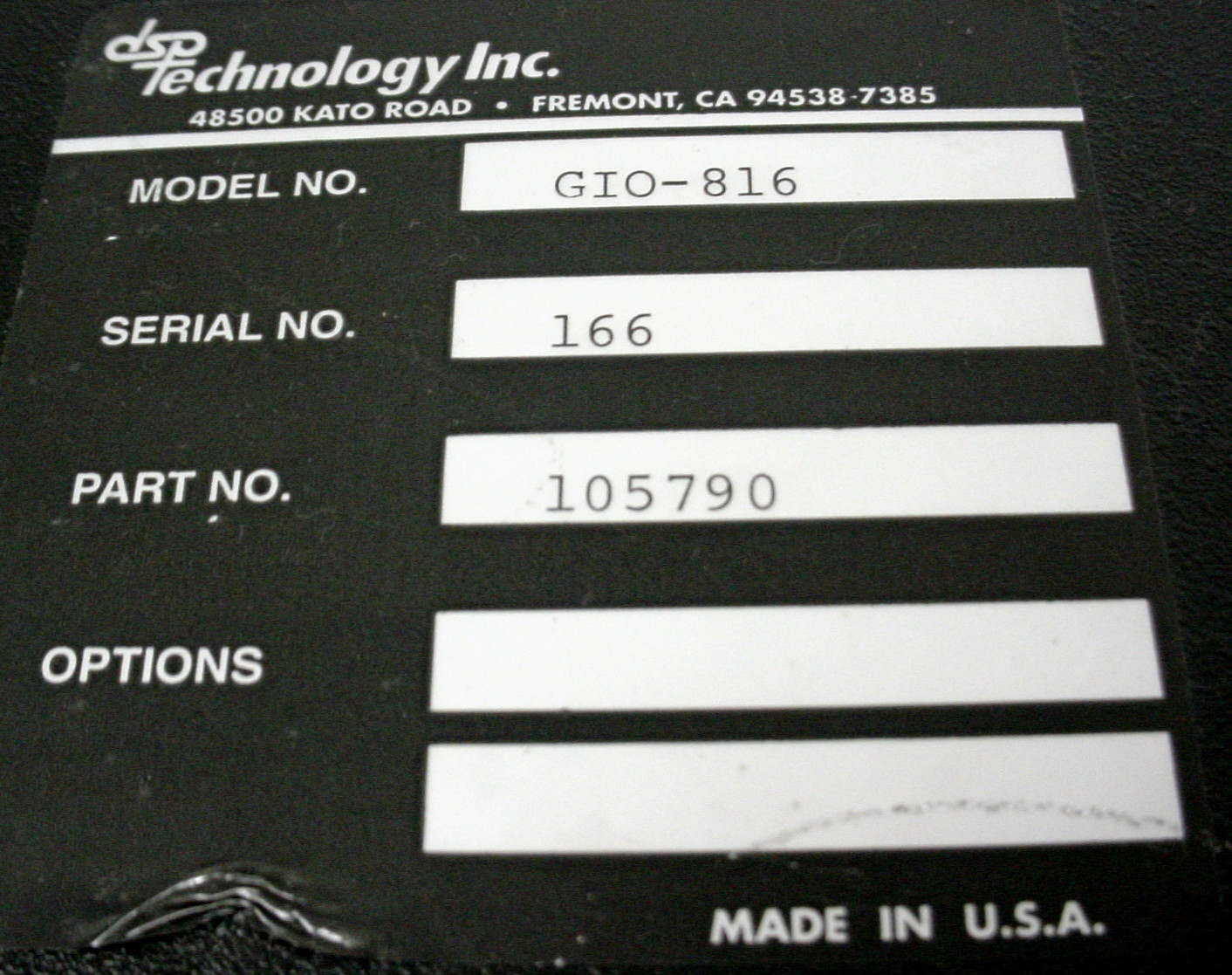 DSP Technologies GIO-816 Instrument Interface 105790, 16 Data Inputs & Outputs