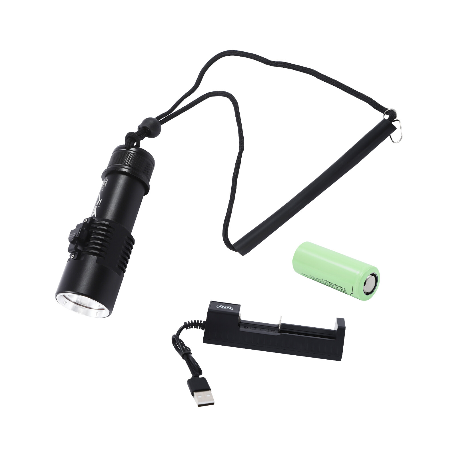 Waterproof Dive Light, Compact Bright Diving Torch, Submersible Flashlight
