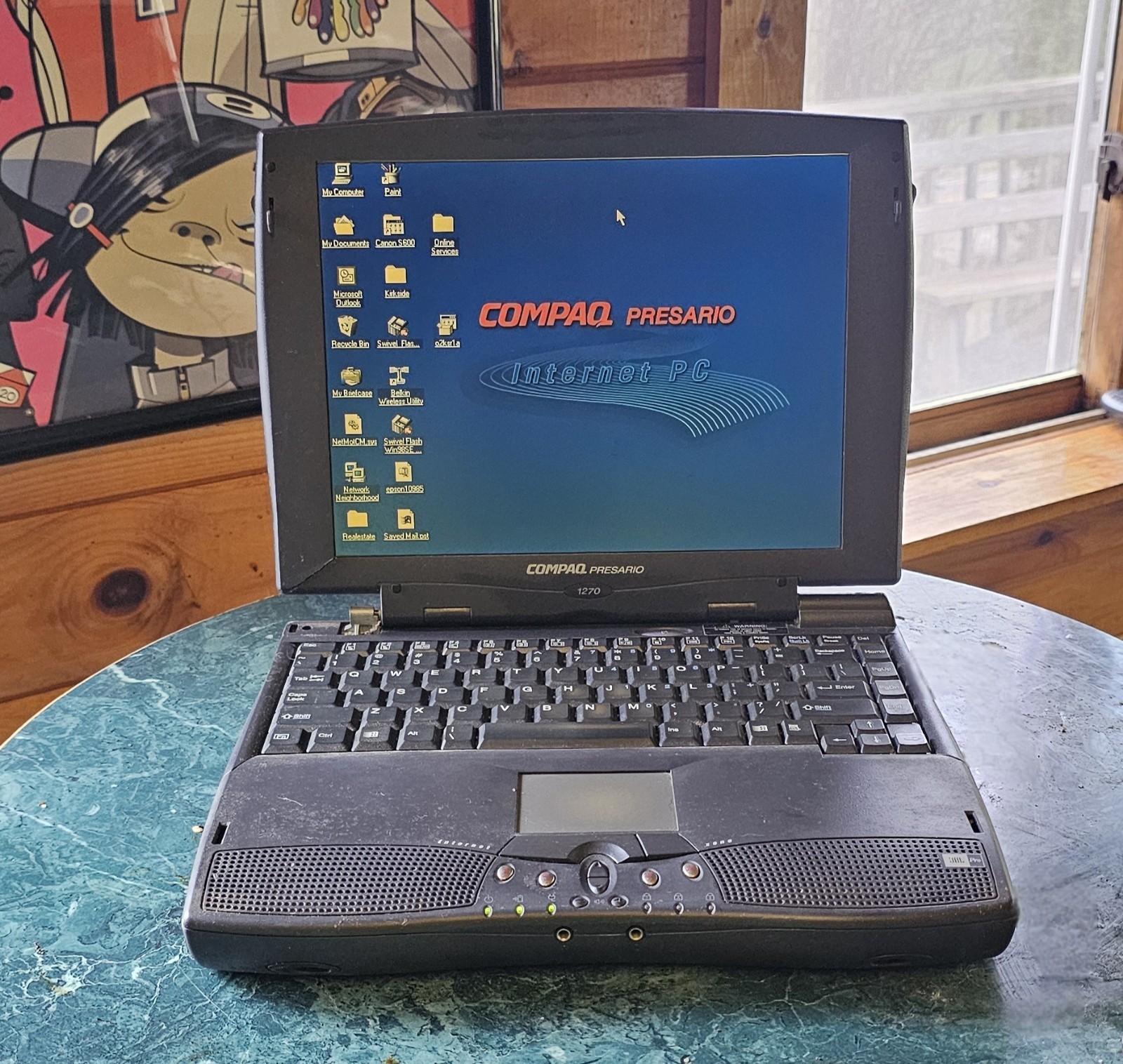 Compaq Presario 1270 Vtg. Laptop Y2K Win98 SE K6-3D 96mb Floppy CD-ROM USB Works