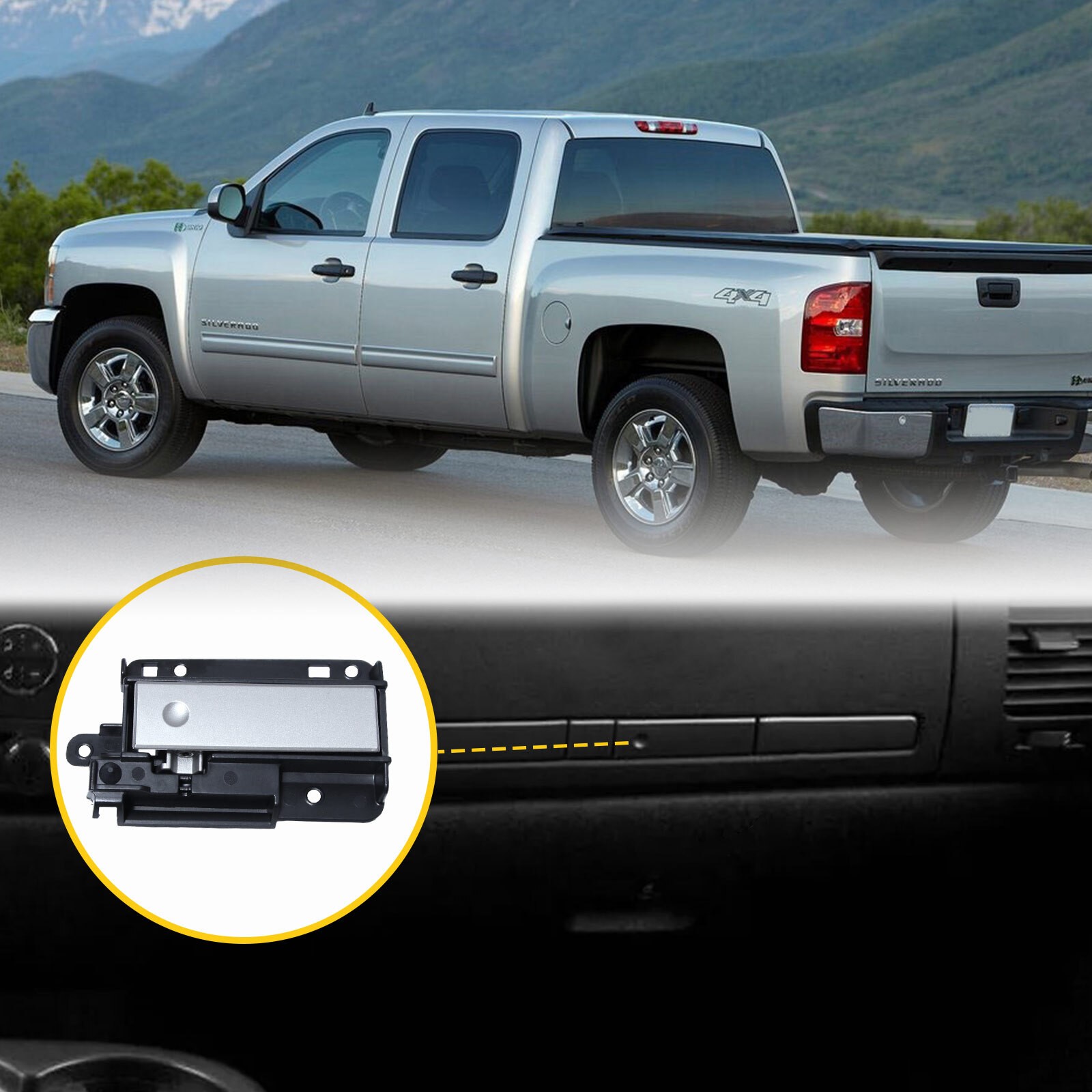 Upper Compartment Glove Box Latch Handle For Chevy 07-13 GMC Silverado Sierra