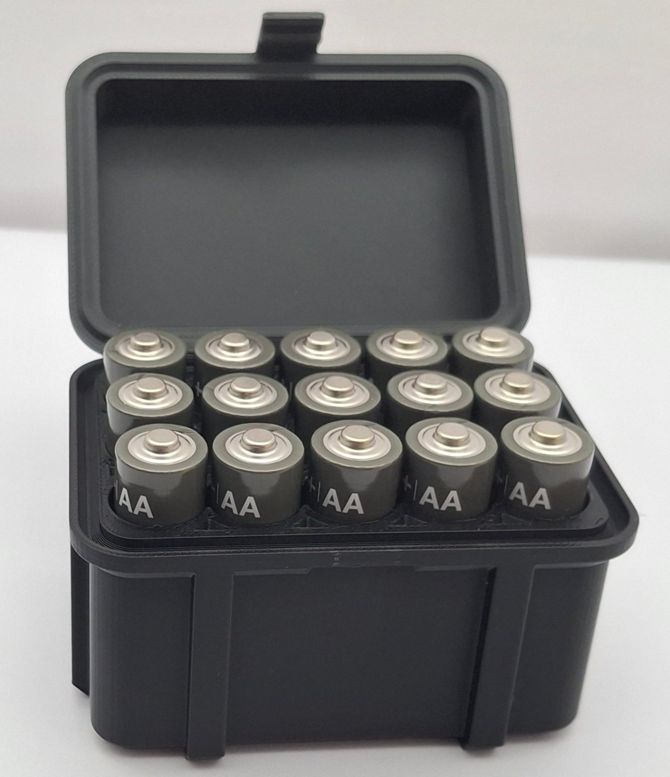 AA/AAA Battery Storage Case Organizer Box | Compact Holder | 3D Printed