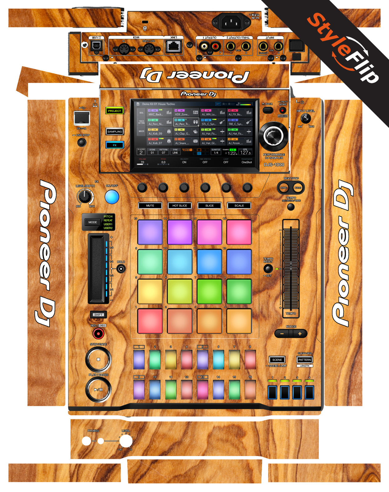 Pioneer DJS-1000 Skin | Wood 6 | Protective Decal | StyleFlip Skins