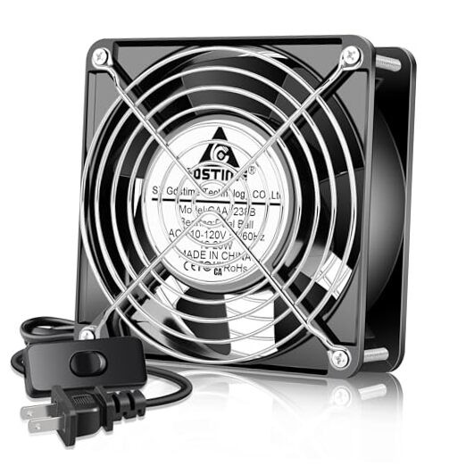 AXIAL Fan 12038, 110V 120V AC 120mm Fan, Ventilation Exhaust 120x120x38mm