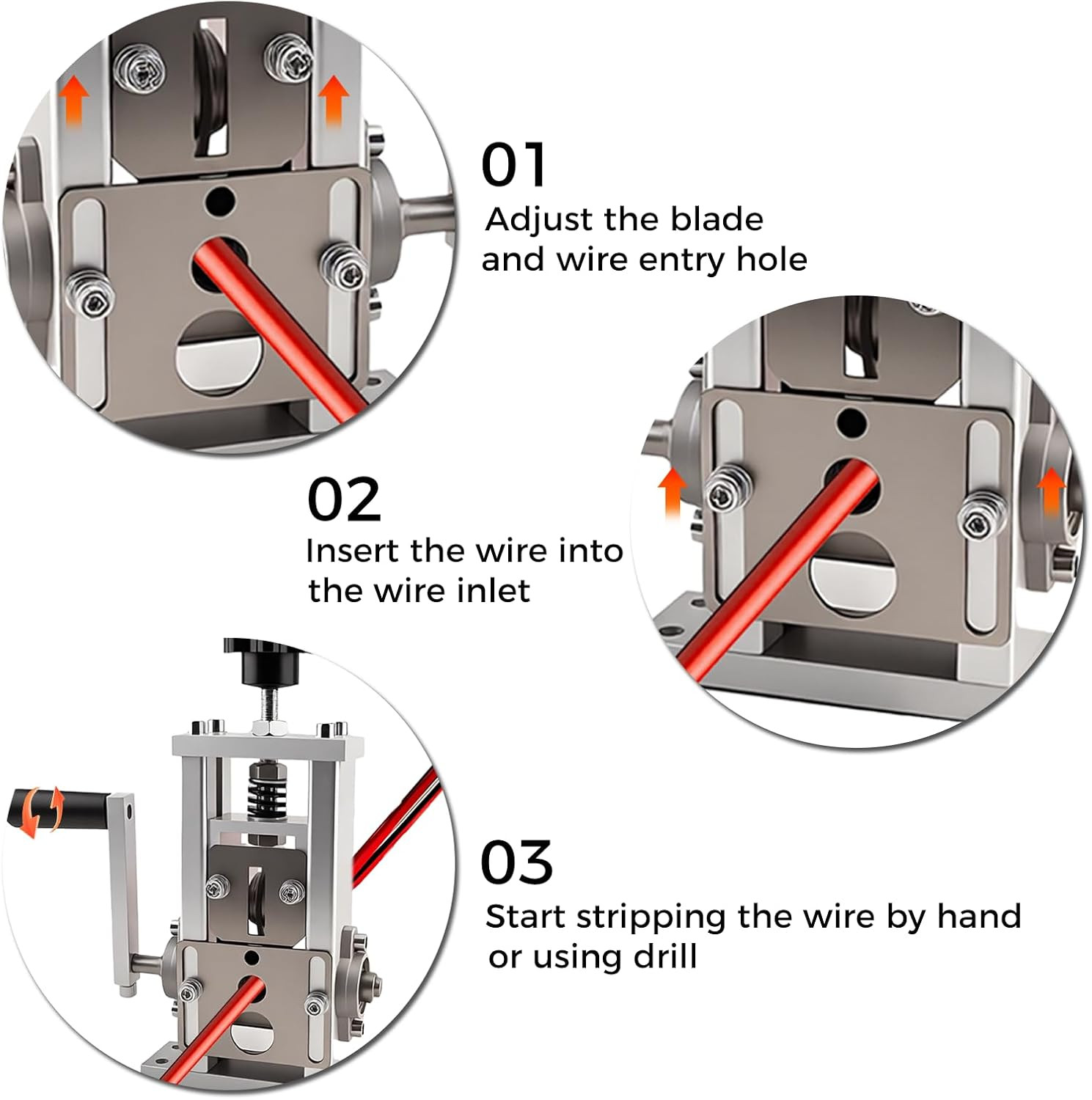 Esokoya Wire Stripper Machine, Copper Wire Strippring Machine with Drill-Powered