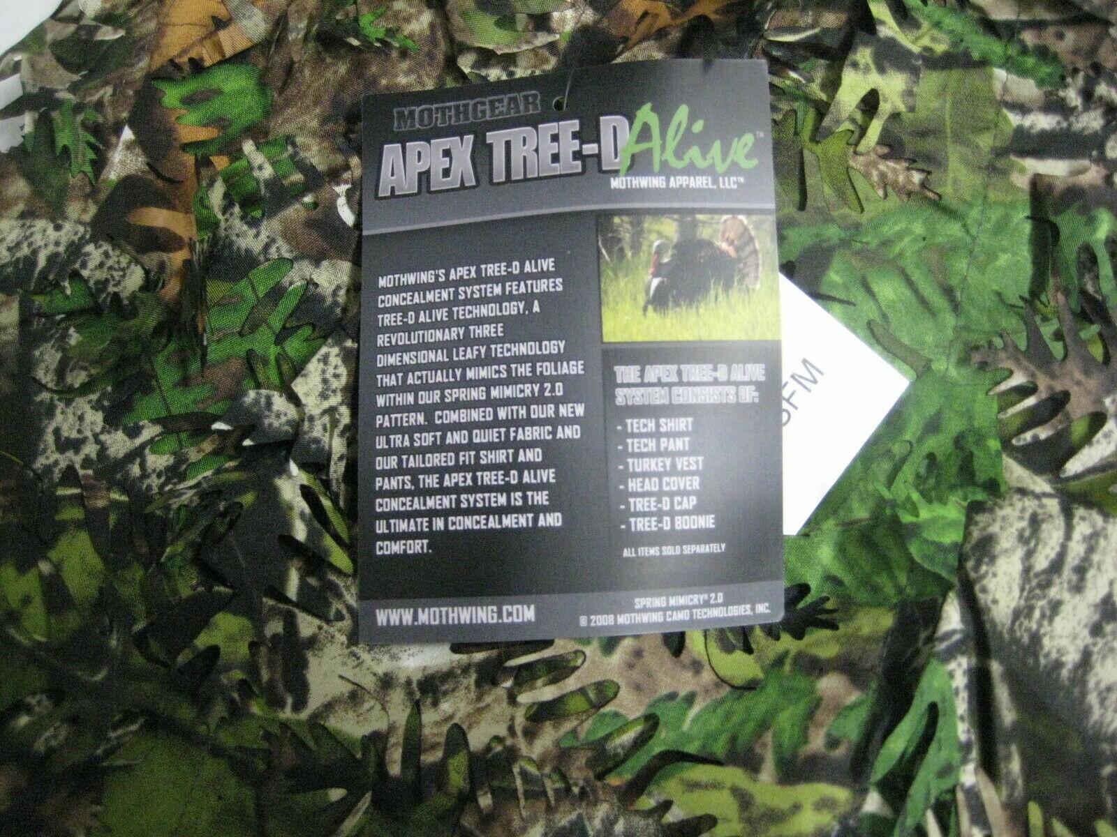 Leafy 3D Facemask Hood Hat Deer Turkey Bow Hunting Camo Mothwing Mask