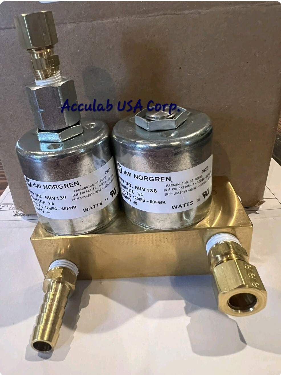New!  FILL/VENT VALVE ASSEMBLY for AUTOCLAVES   MIDMARK m9/m11  RPI # MIA137