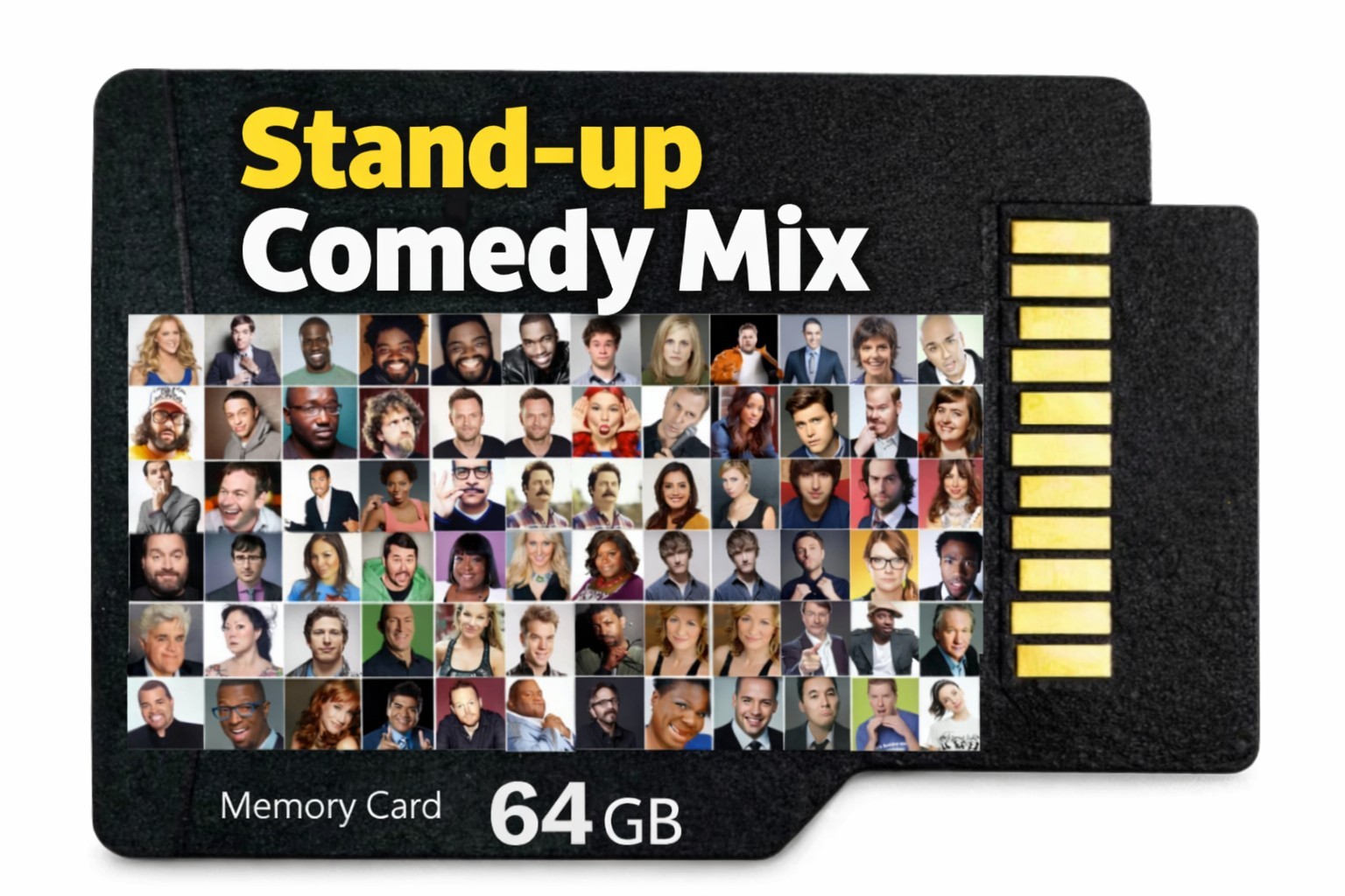 Stand-up Comedy Mix 1000+ hours 64GB SD Card