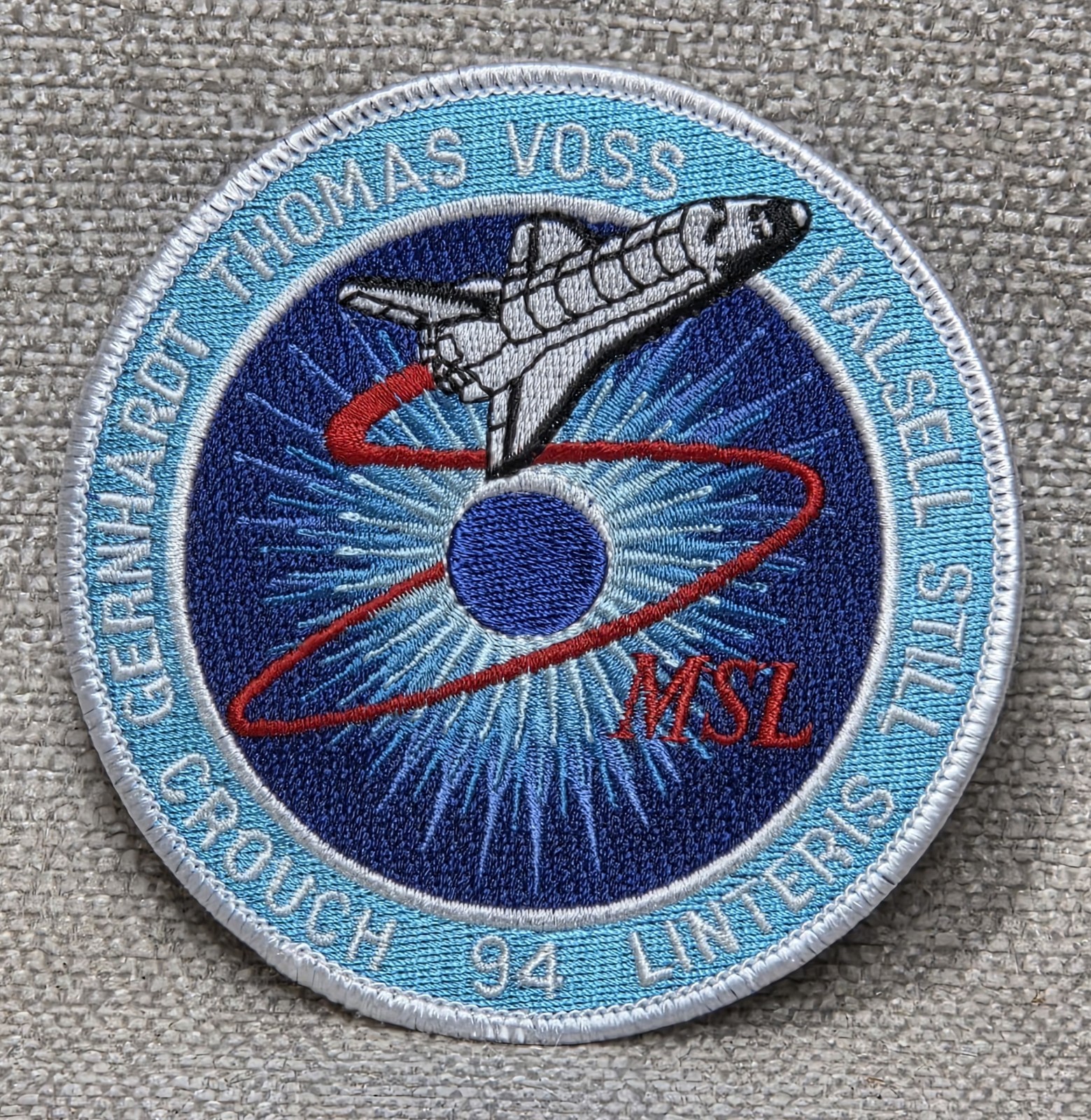 NASA STS-94 MSL 4" X 4" Patch Space Shuttle Columbia Halsell Still Voss Thomas
