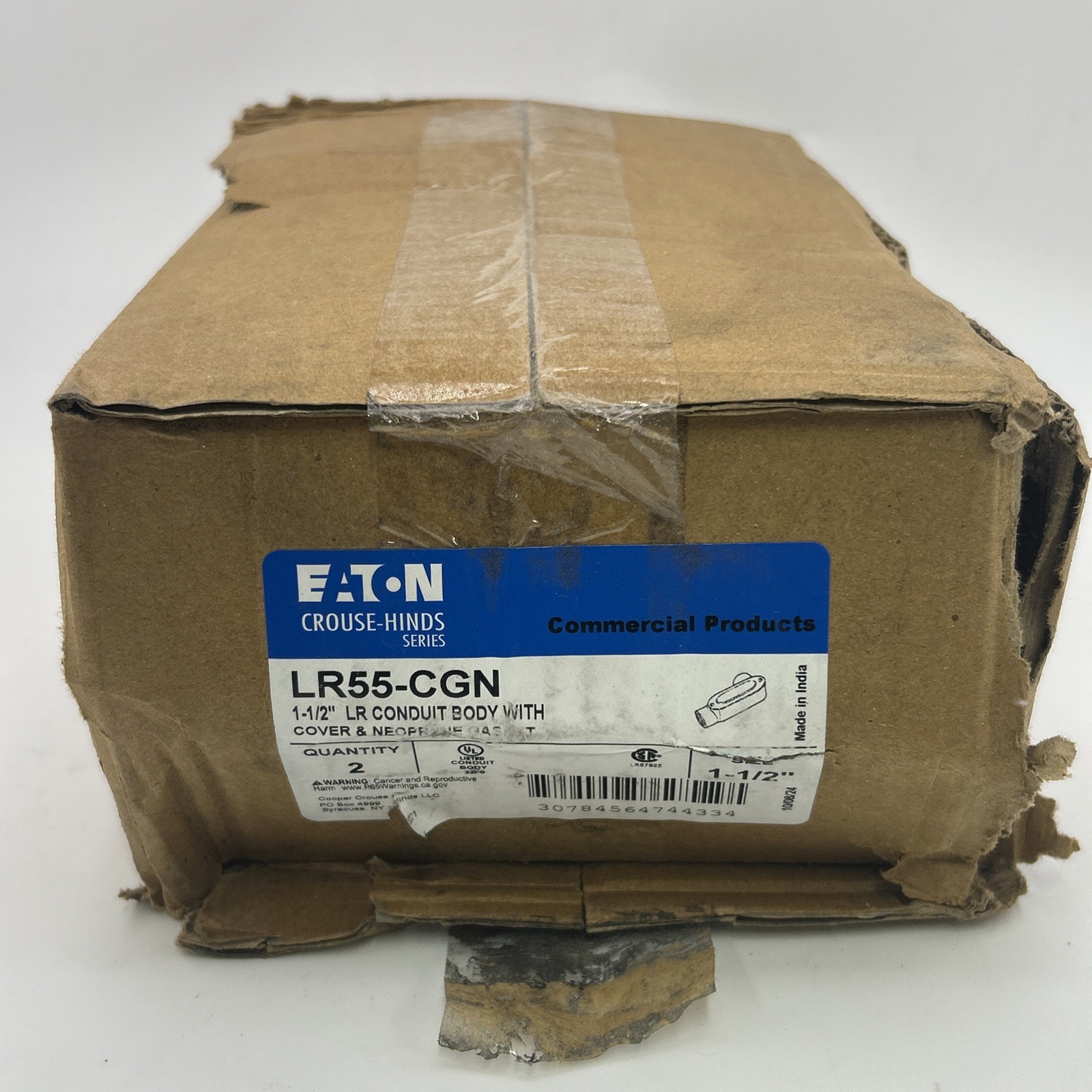 Box Of 2 LR55-CGN Die Cast Copper Free Aluminum Type LR Conduit Outlet Body