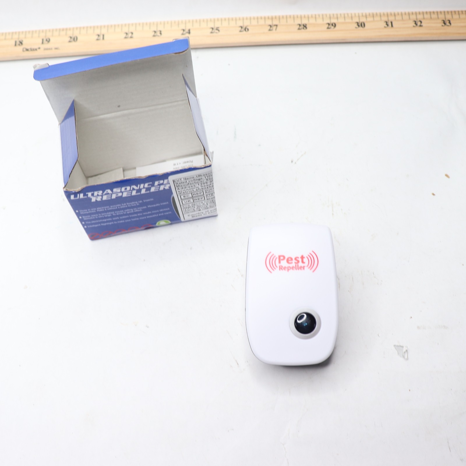 Ultrasonic Pest Repeller White 22kHz-65kHz Frequency 801