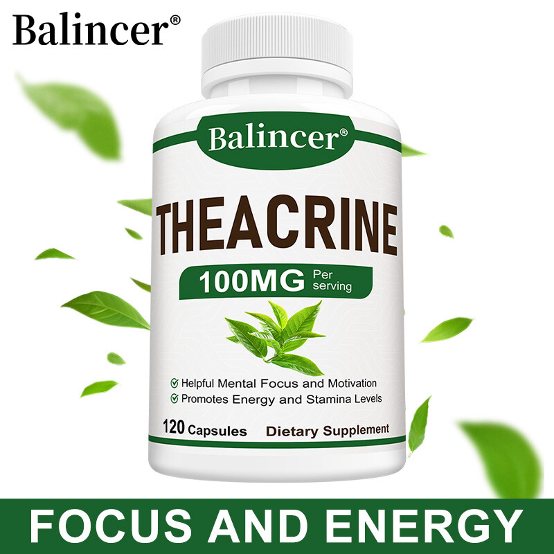 Theacrine Supplement 100g - Helpful Mental Focus and Motivation 30 To 120 Caps