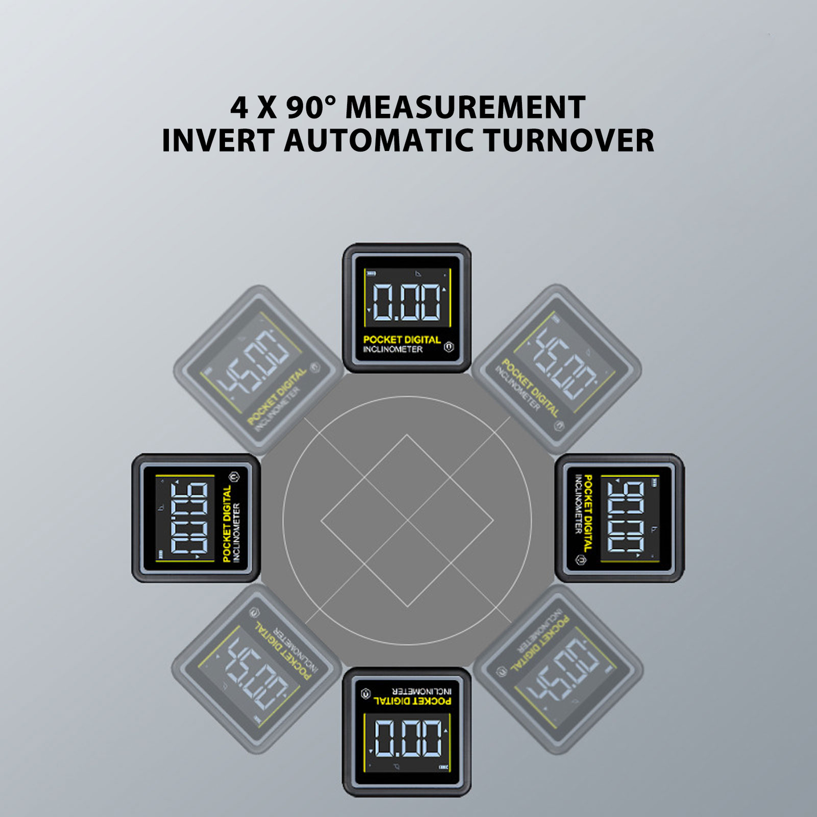Pocket Digital Inclinometer Protractor Magnetic Angle Finder Measuring Tool CST