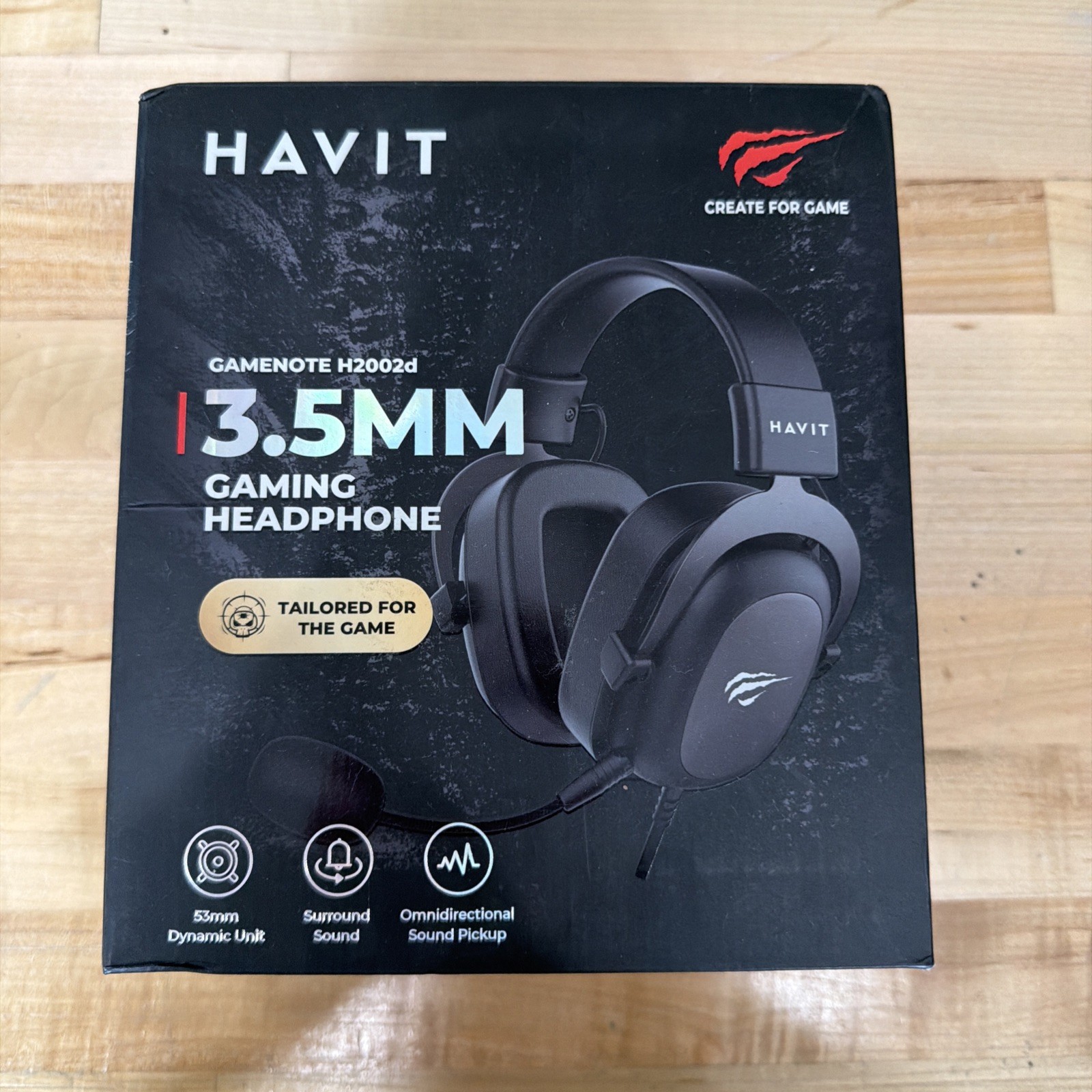 Havit Gamenote H2002d Wired Gaming Headset 3.5mm Black 53mm Drivers Surround Snd