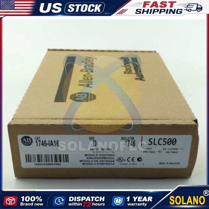 New Factory Sealed 1746-IA16 SER D SLC 500 Input Module PLC US Free Tax