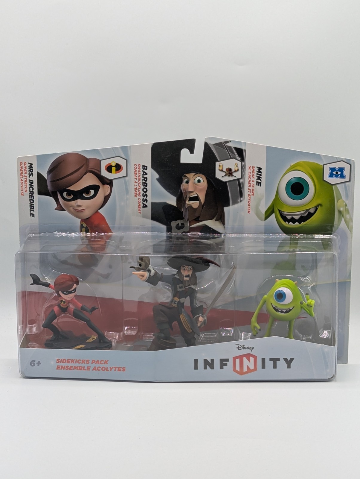 Disney Infinity 3 Pack Sidekicks: Mrs Incredible, Barbossa, Mike New/Sealed