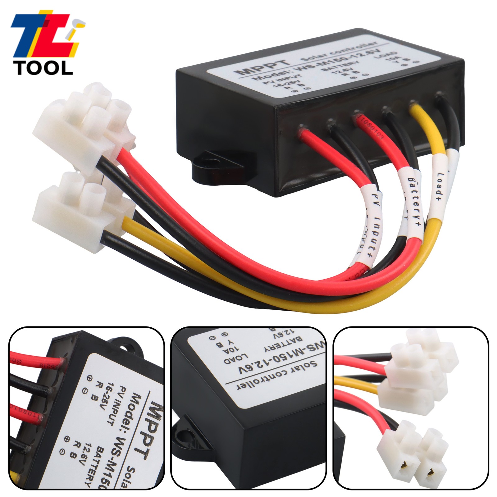 Solar Battery Charge Controller Boost MPPT 12.6V Voltage Adjustable 150W