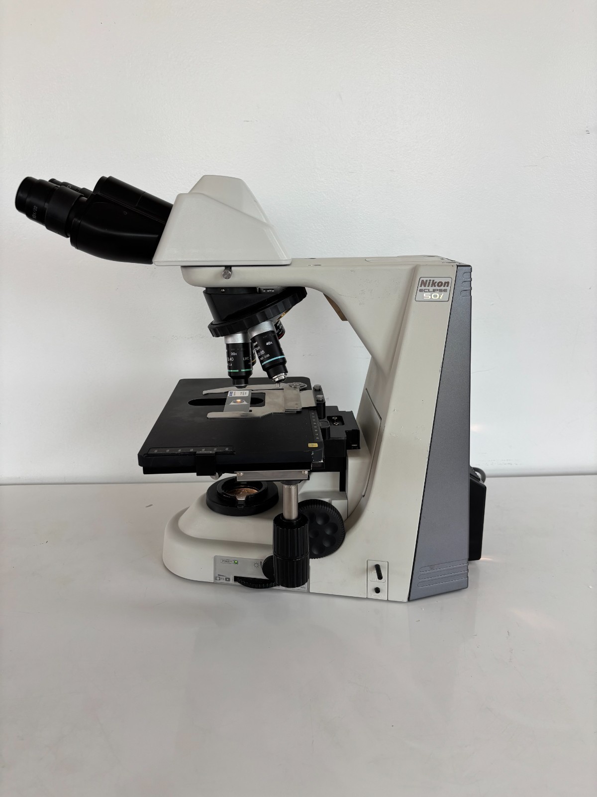 Nikon Eclipse 50i Microscope with 4X, 10X, 20X, and 40X Plan Objectives-Serviced