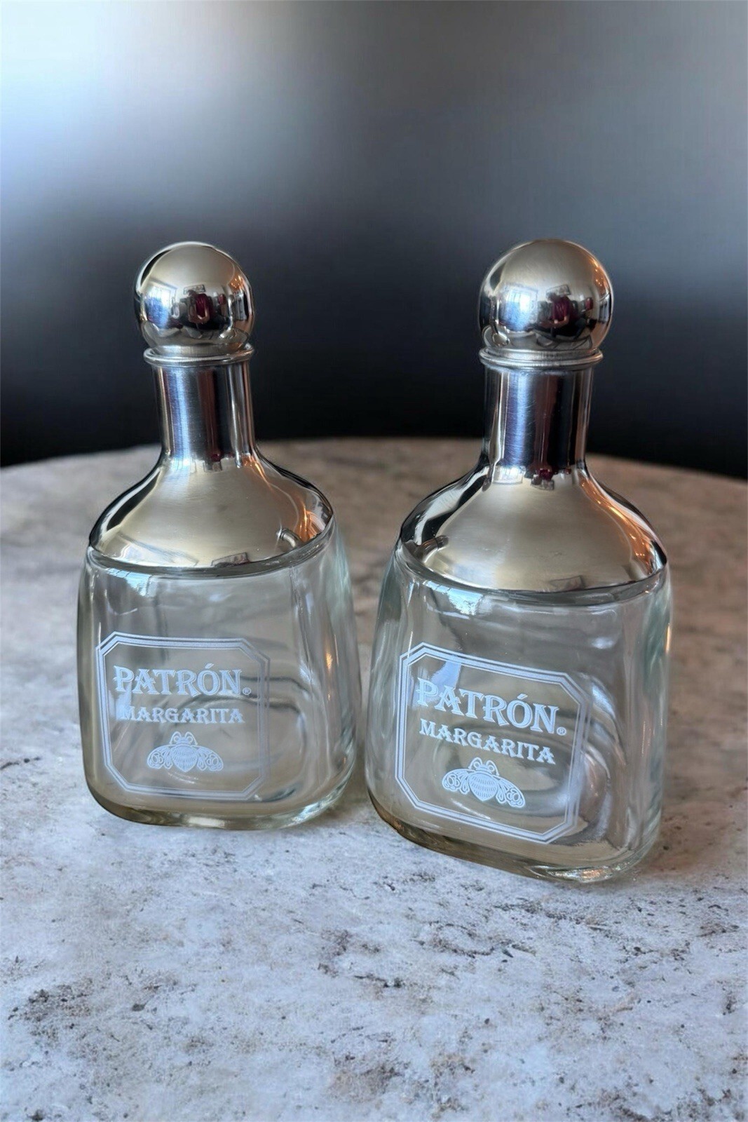 PATRON Margarita Shaker Glass Metal Bottle Cocktail Mixer - 2