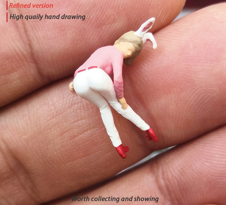 1:64 Painted Figure Mini Model Miniature Resin Diorama Rabbie Bunny Sexy Girl P