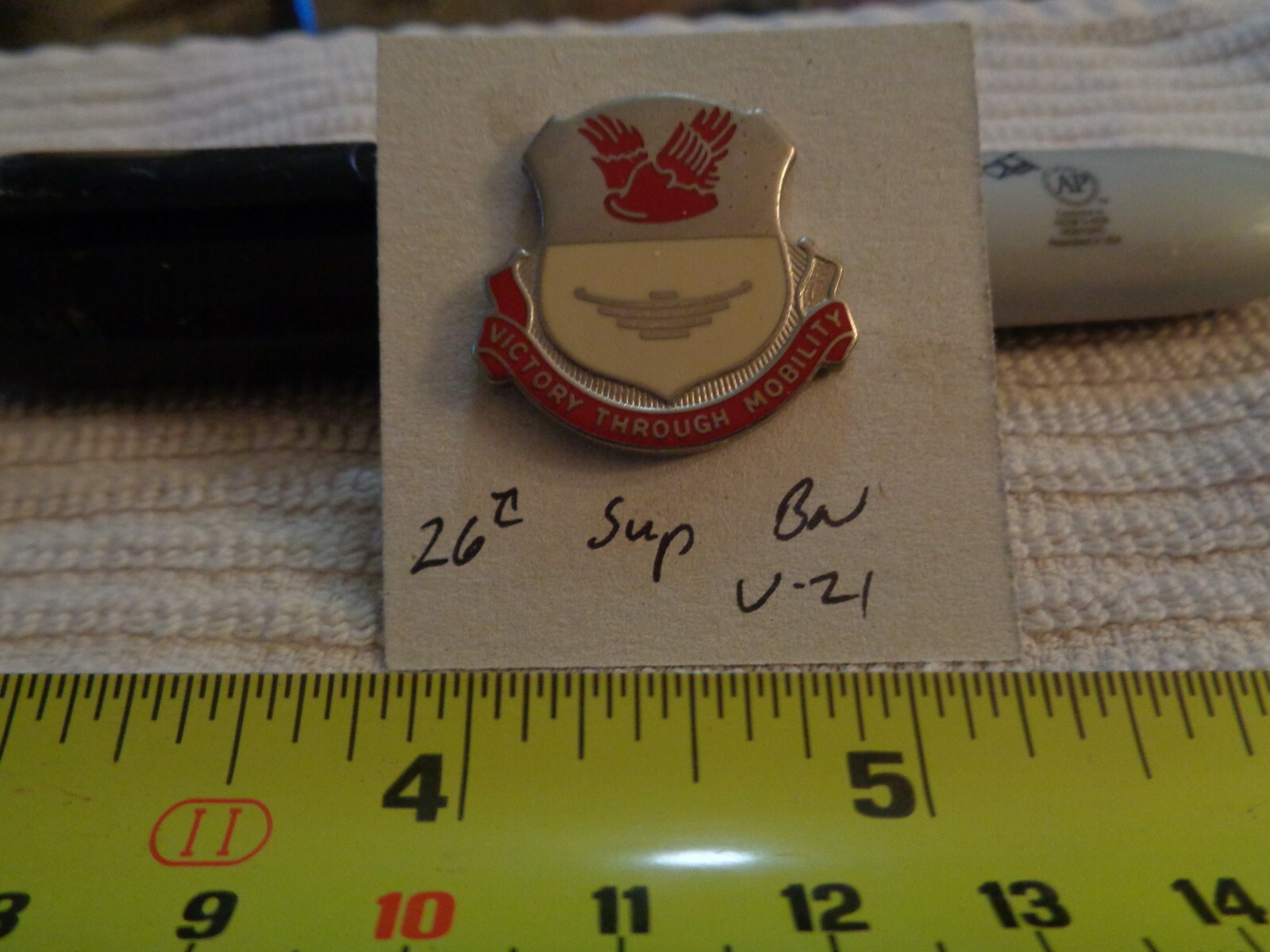26th Support Battalion V-21 Unit Crest, DI, DUI (DRAW#Z11)