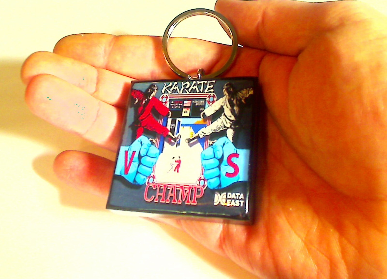 Karate Champ Arcade Coin Door accessory Keychain