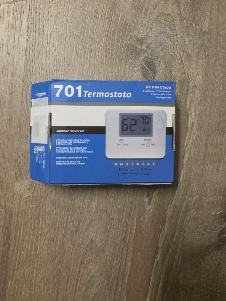701 Digital Thermostat with Large LCD Display Non-Programmable Single Stage New