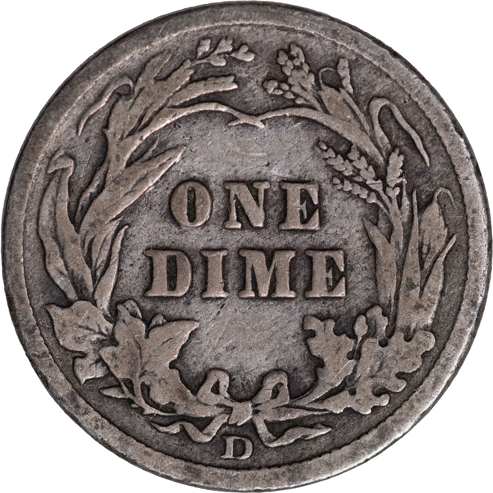 1910-D 10c Barber Dime ~ Fine