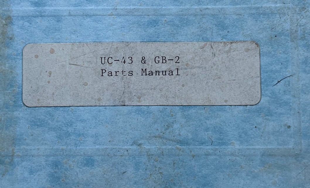 Beech UC-43 & GB-2 Parts Manual Instructions Older Copy Flaws  READ