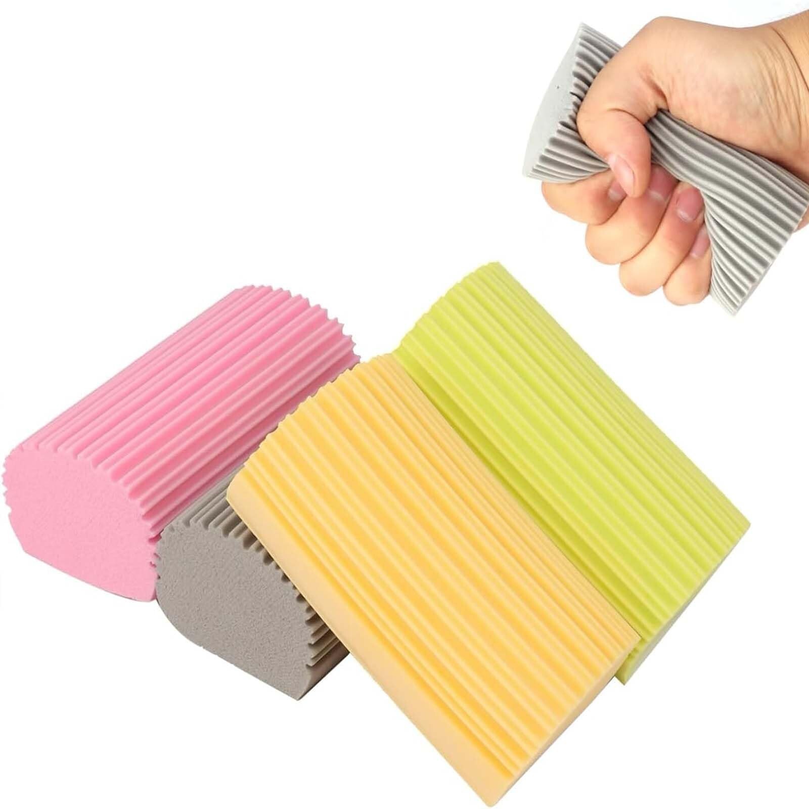 Damp Clean Duster Sponge 4 Pack,Magic Sponges Eraser Baseboard Cleaner Tool,R...