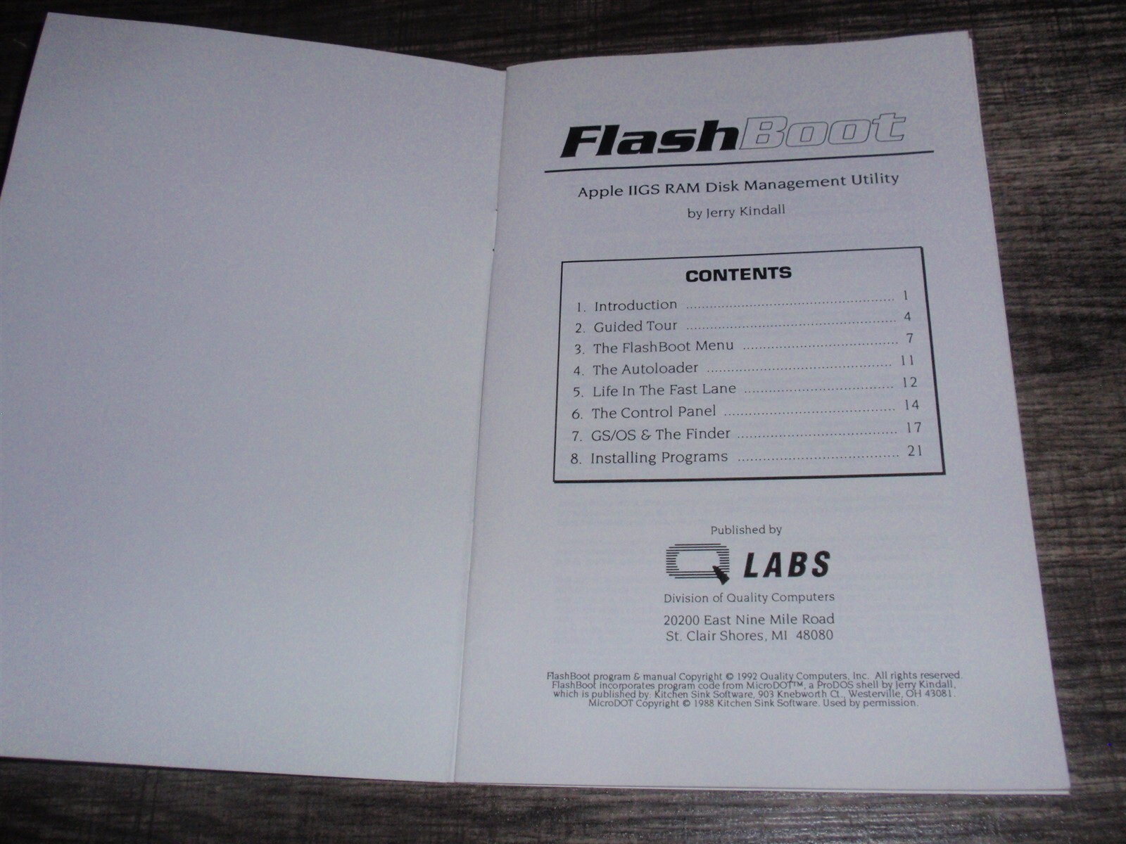 Manual for FlashBoot Apple IIGS RAM Disk Management Software by Jerry Kindall 92