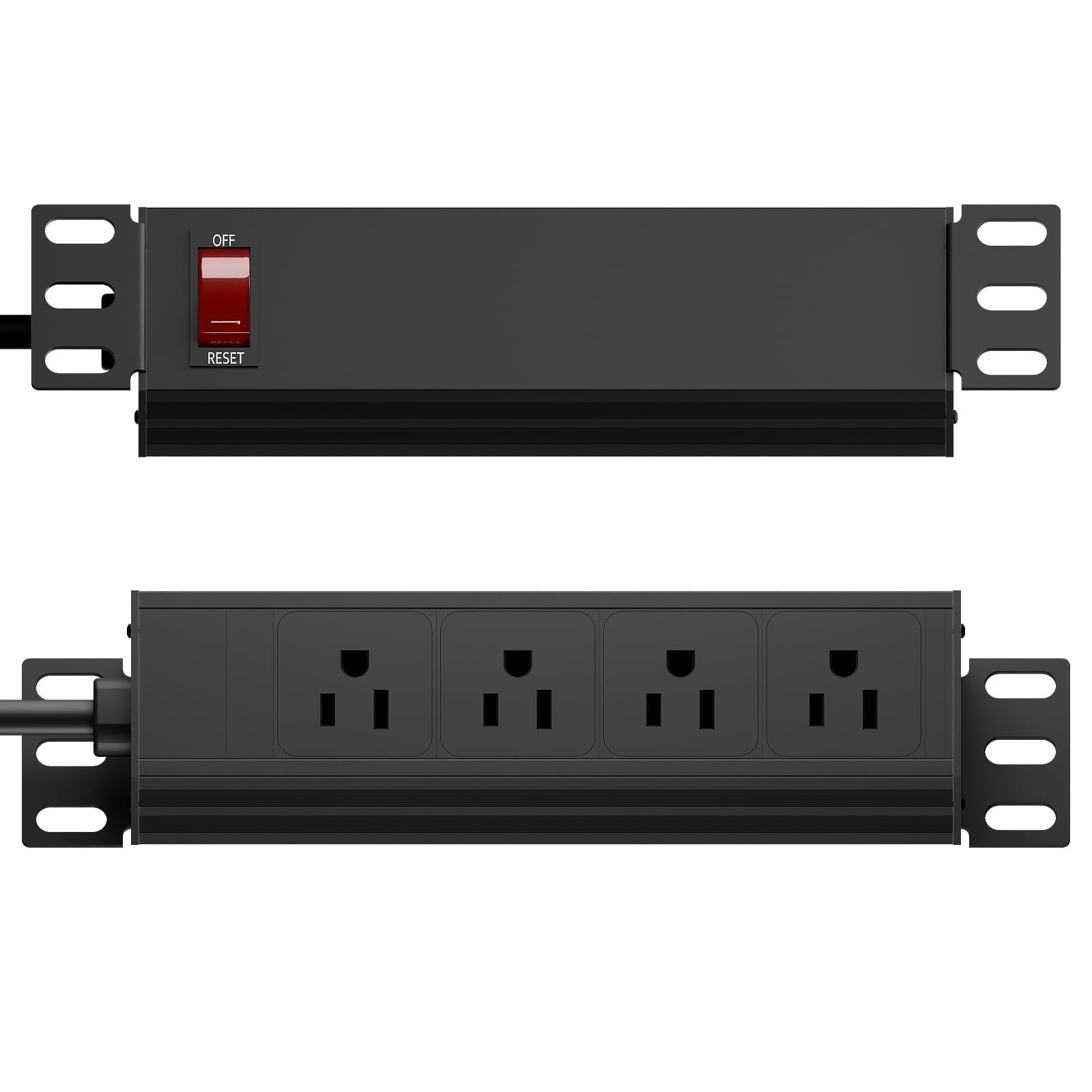 10 inch Rack PDU-1U (4 Rear Outlets),10" inch Rack Power Strip with Protectio...