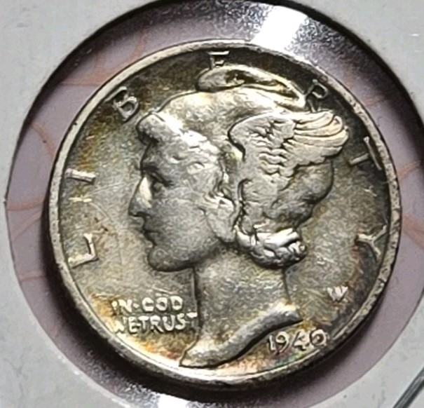1940-Mercury Silver Dime Tonner