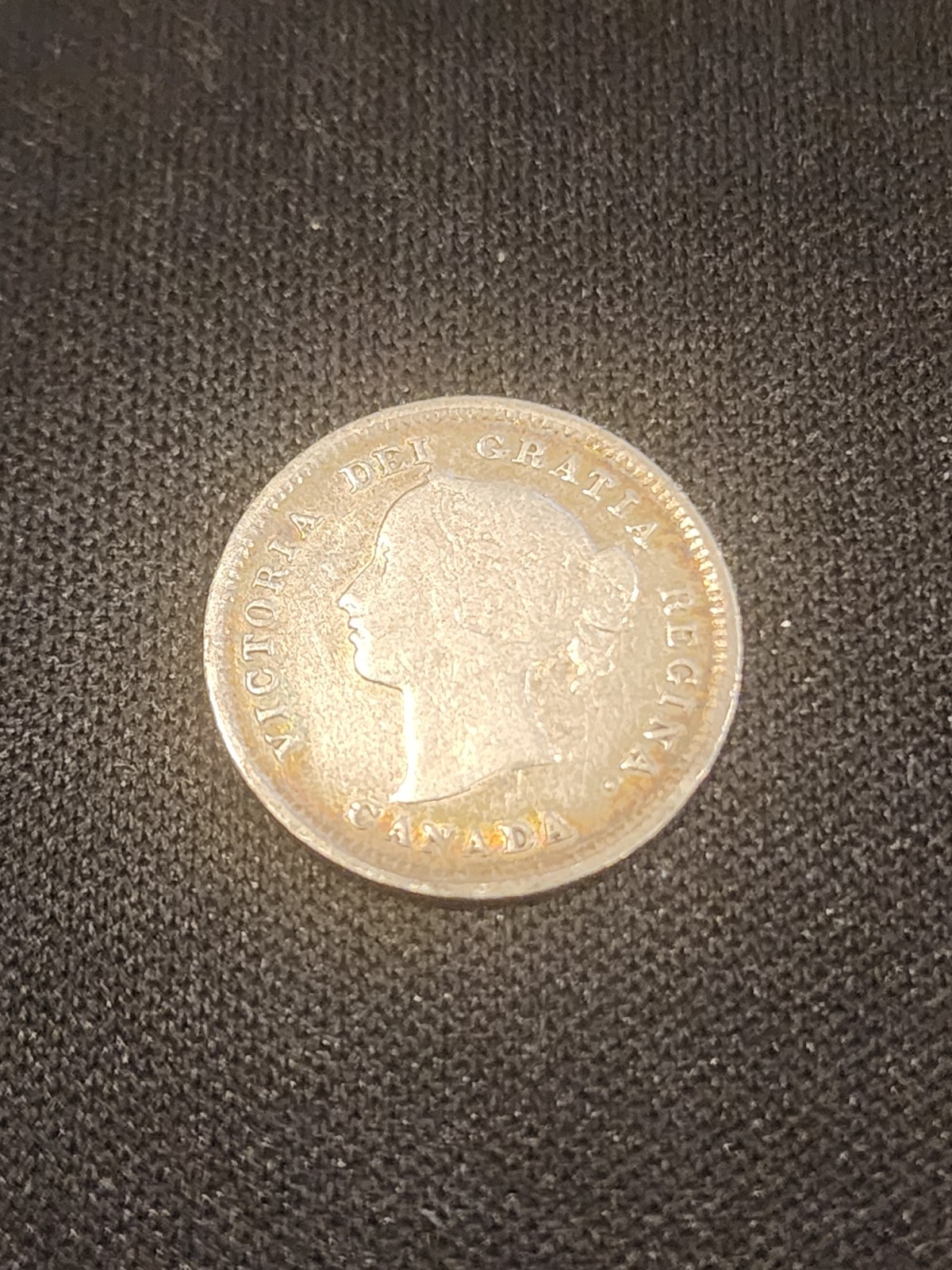 1887 Canada 5 Cents Silver Coin