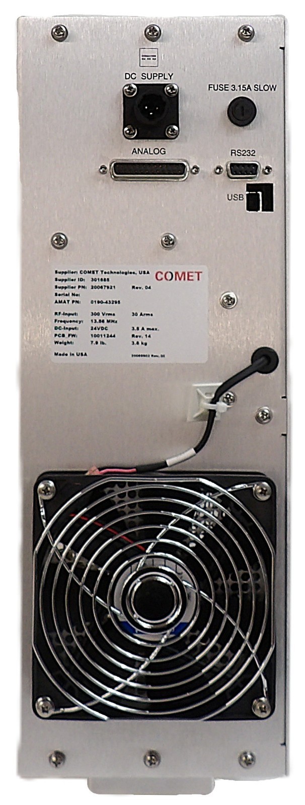 Comet Technologies 20067921 RF Match AMAT Applied Materials 0190-43295 Working
