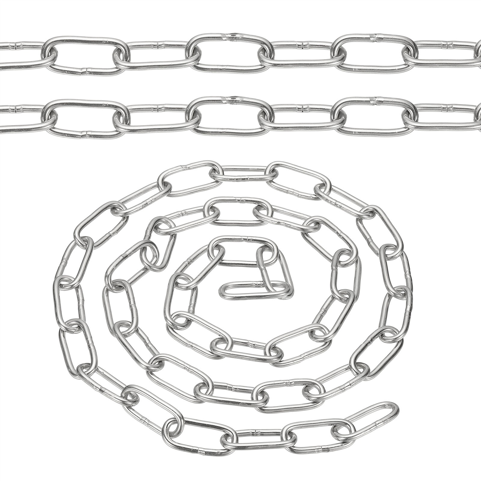 3.3ft SUS304 Stainless Steel Chain, 3mm Metal Chain Link 1 Meter